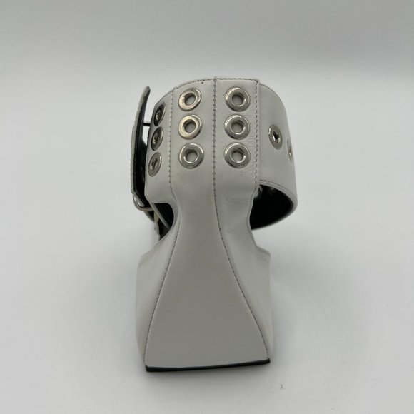 Balenciaga Sandal white leather, buckle, white ankle (left shoe only) - Picture 3 of 6